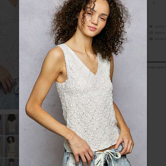 POL “ Norway “ POL Lace Tank Top Detail 64A - Picture 3 of 5